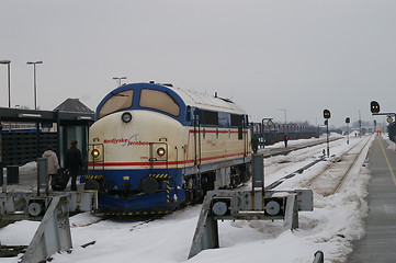 Image showing The railway station in Frederikshavn in Denmark