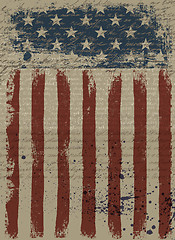 Image showing Aged American Patriotic Background. Vector illustration, EPS10.