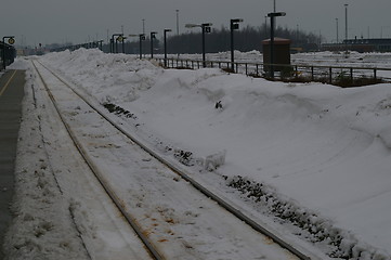 Image showing Railway station in Frederikshavn