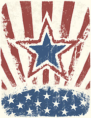 Image showing Patriotic Grunge Independence Day poster. Vector