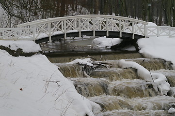 Image showing Old wooden bridge.