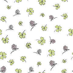 Image showing Seamless clover background. Vector, EPS8