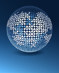 Image showing Globe network concept with copy space. Vector illustration, EPS1