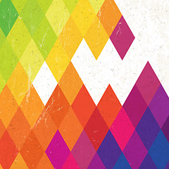 Image showing Retro colorful rhombus background, vector