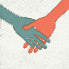 Image showing Abatract handshake illustration. Vector, EPS10