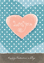 Image showing Valentines retro cute background. A4 format, vector, EPS10.