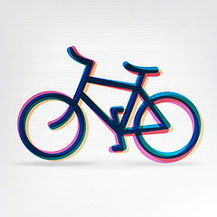 Image showing Colorful bicycle icon. Vector, EPS10