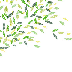 Image showing Fresh green leaves. Vector illustration, EPS10.