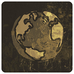 Image showing Earth planet grunge illustration. Vector, EPS10