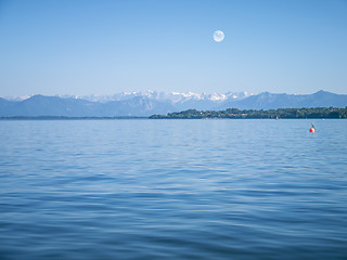 Image showing Alps at Lake Starnberg - Tutzing