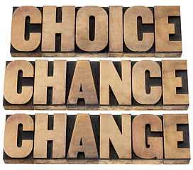 Image showing choice, chance and change