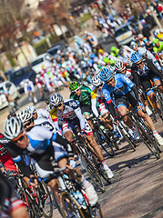 Image showing The Peloton- Paris Nice 2013 in Nemours