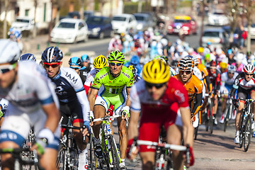 Image showing The Peloton- Paris Nice 2013 in Nemours