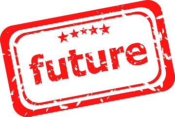 Image showing future red rubber stamp over a white background