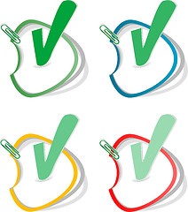 Image showing Check mark buttons. stickers label tag set