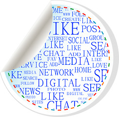 Image showing Social media button - label sticker