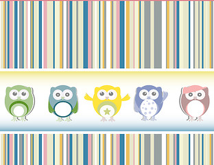 Image showing Cute owl card