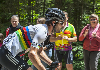 Image showing The Cyclist Mark Cavendish- Col du Granier 2012