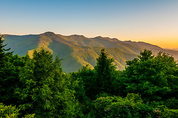 Image showing blue ridge parkway early morning