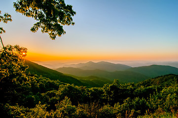 Image showing blue ridge parkway early morning