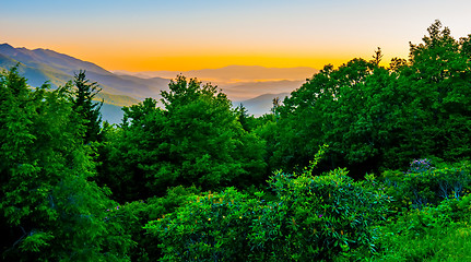 Image showing blue ridge parkway early morning