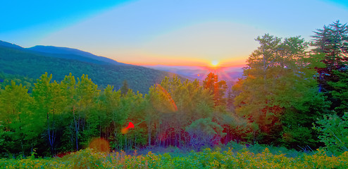 Image showing blue ridge parkway early morning