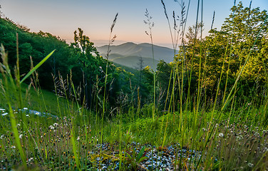 Image showing blue ridge parkway early morning