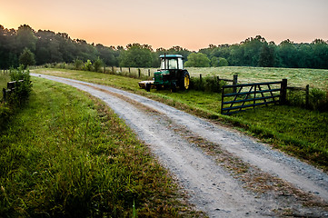 Image showing old tractor on a farm