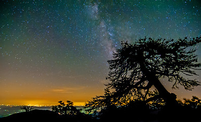 Image showing blue ridge parkway night scenes