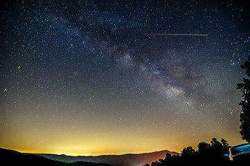 Image showing blue ridge parkway night scenes