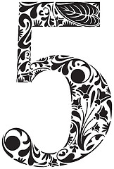 Image showing Floral five