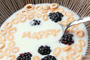 Image showing Happy Breakfast Cereal