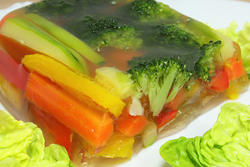 Image showing Vegetables in aspic
