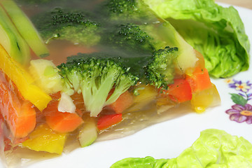 Image showing Vegetables in aspic