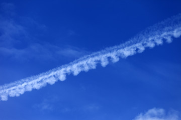 Image showing Blue sky with contrail