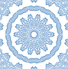 Image showing Abstract blue pattern on white