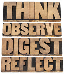 Image showing think, observe, digest, reflect