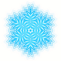 Image showing Abstract blue shape like a snowflake