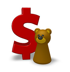 Image showing dollar and bear