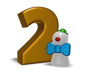 Image showing number two and clown