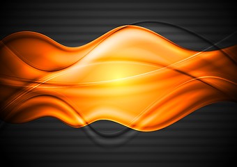 Image showing Colourful vector wavy background