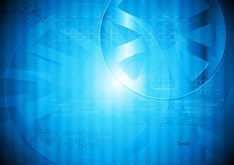 Image showing Modern blue tech design