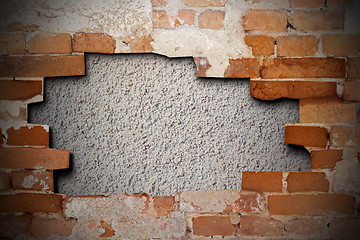 Image showing cracked brick wall texture