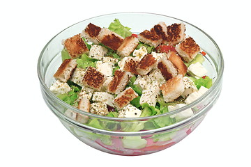 Image showing fresh salad on bowl