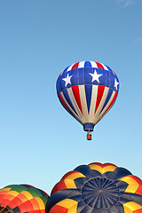 Image showing hot air balloons - stars and stripes