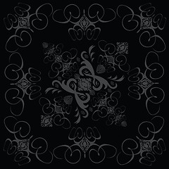 Image showing flower tile gothic 2 black