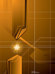 Image showing golden arrow background