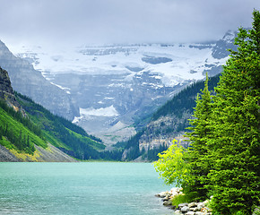 Image showing Lake Louise with mountains