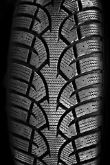 Image showing Tire tread closeup