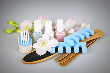 Image showing Pedicure accessories and tools